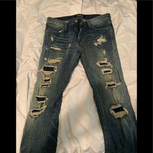 Ripped express men’s skinny jeans 32/32